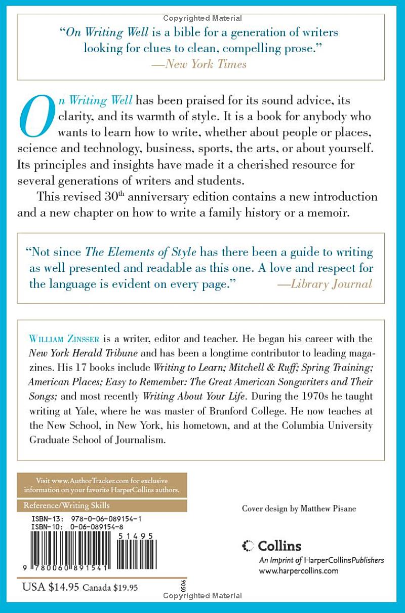 On Writing Well by William Zinsser