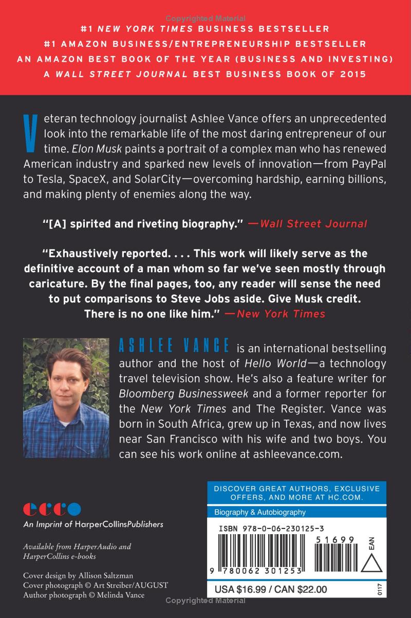 Elon Musk by Ashlee Vance