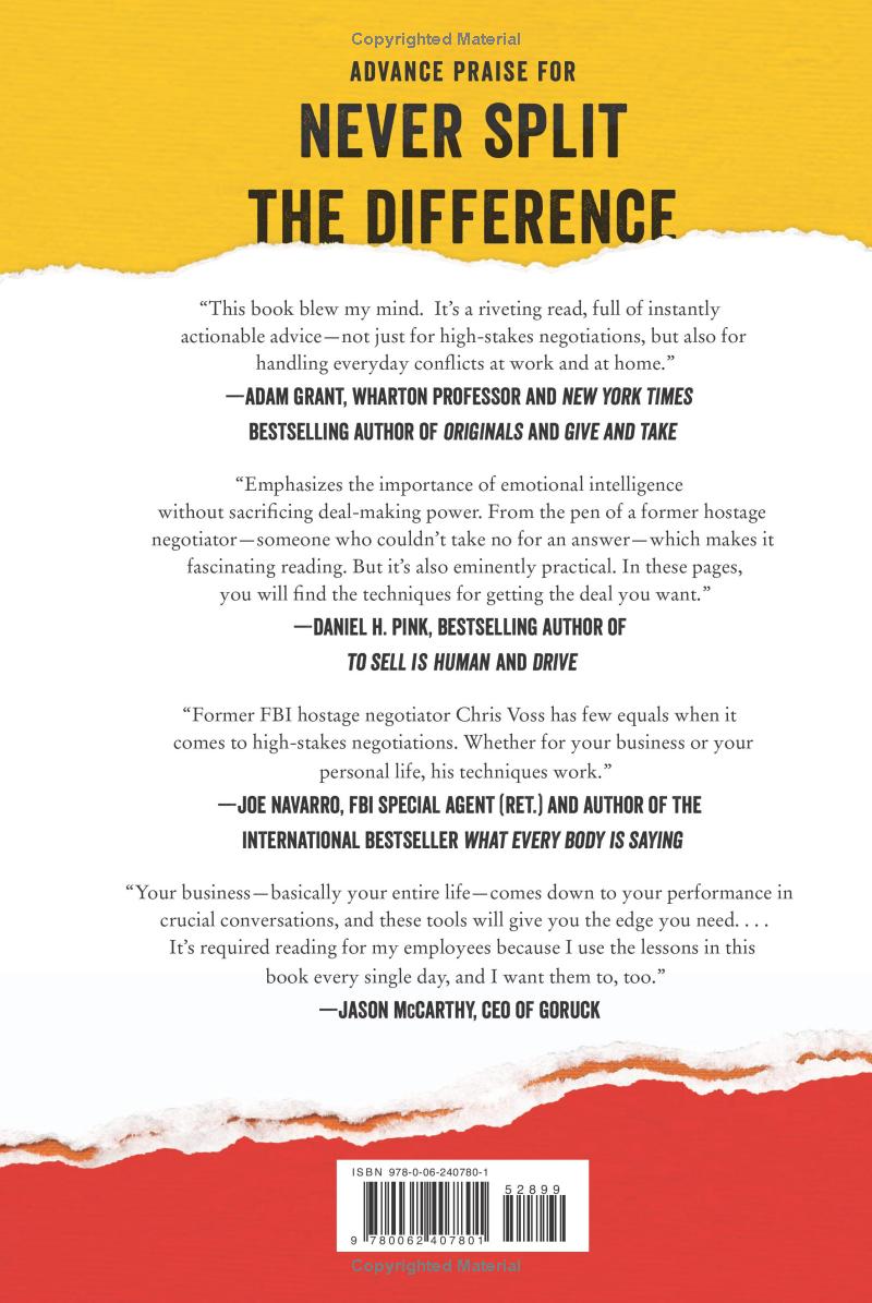 Never Split the Difference by Chris Voss