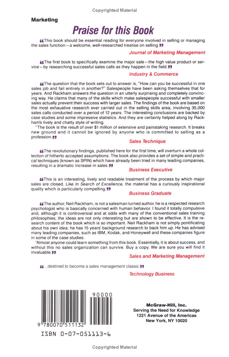 SPIN Selling by Neil Rackham