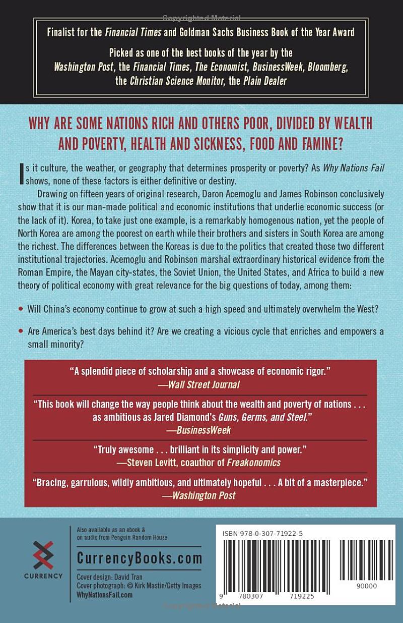 Why Nations Fail by Daron Acemoglu