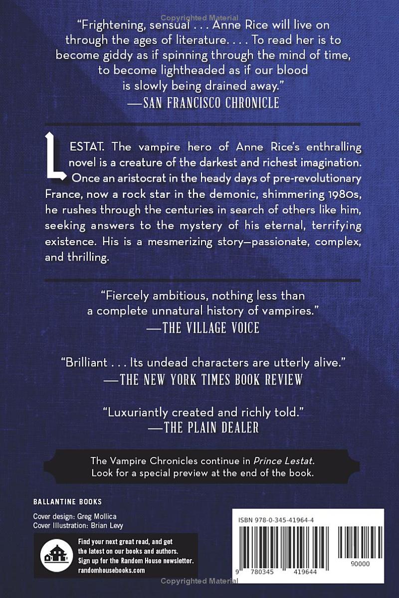 The Vampire Lestat by Anne Rice