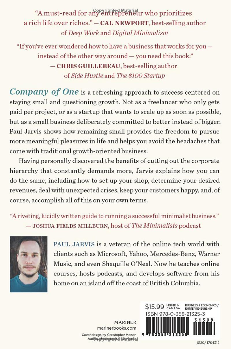 Company Of One by Paul Jarvis