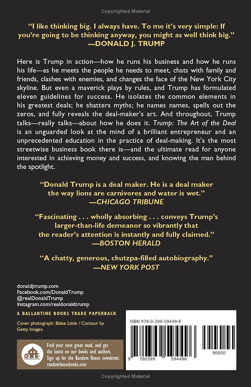 Trump The Art of the Deal by Donald J. Trump