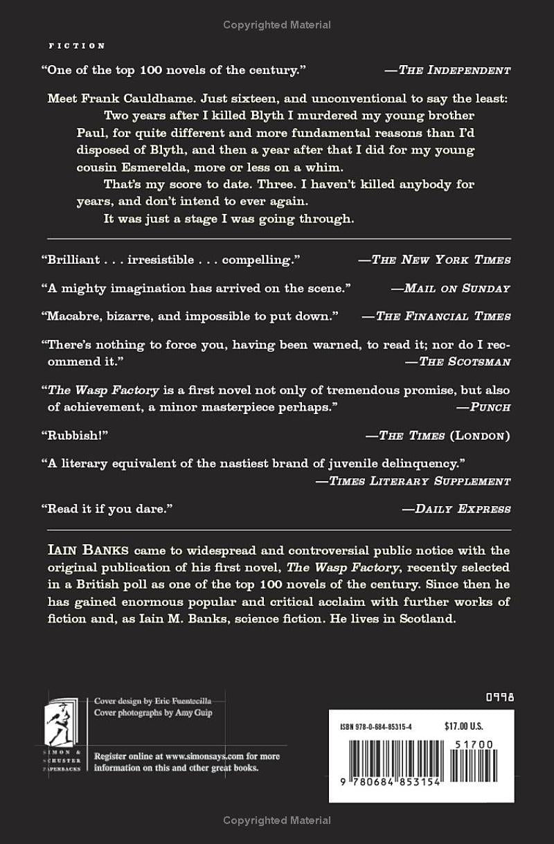 The WASP FACTORY by Iain Banks