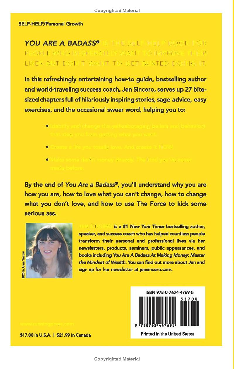You Are a Badass by Jen Sincero