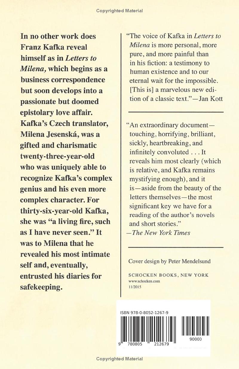 Letters to Milena by Franz Kafka