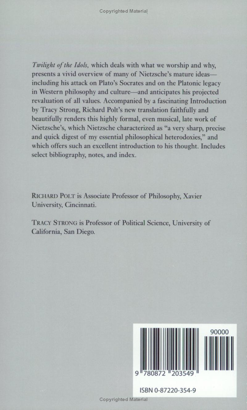 Twilight of the Idols by Friedrich Nietzsche