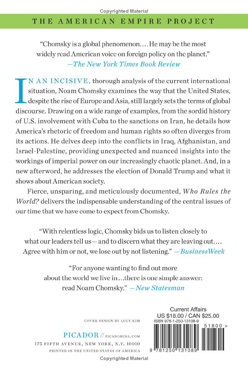 Who Rules the World by Noam Chomsky