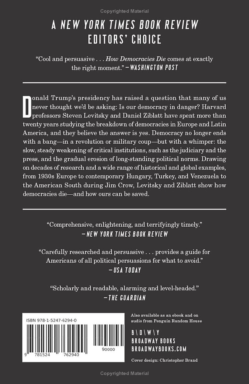 How Democracies Die by Steven Levitsky