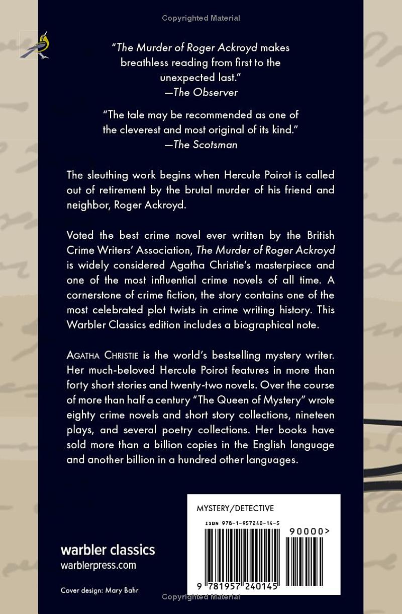 The Murder of Roger Ackroyd by Agatha Christie