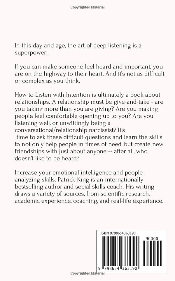 How to Listen with Intention by Patrick King