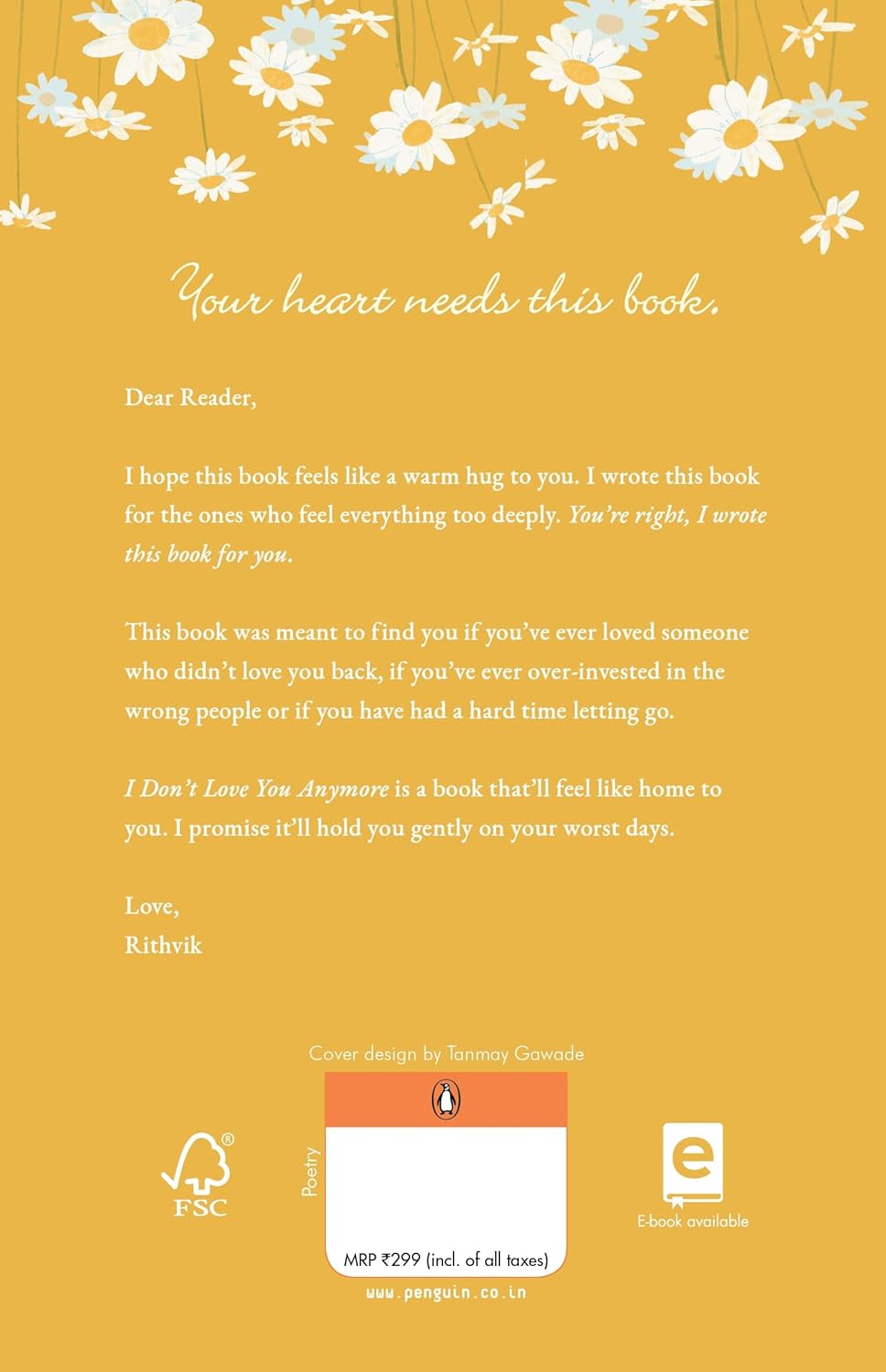 I Don't Love You Anymore by Rithvik Singh