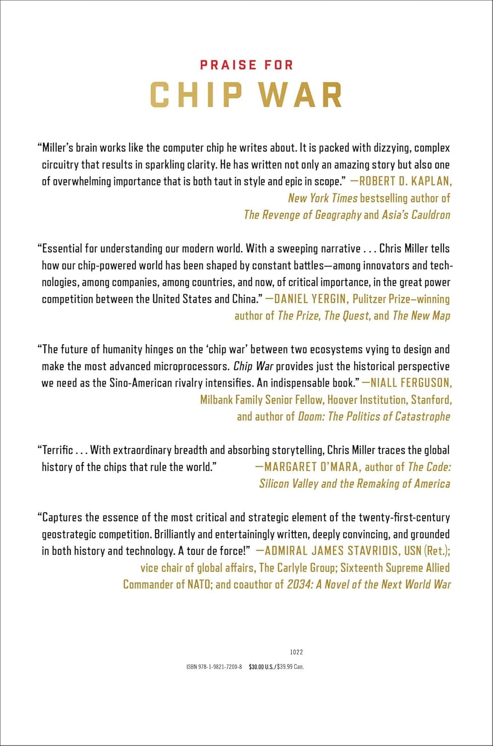 Chip War by Chris Miller