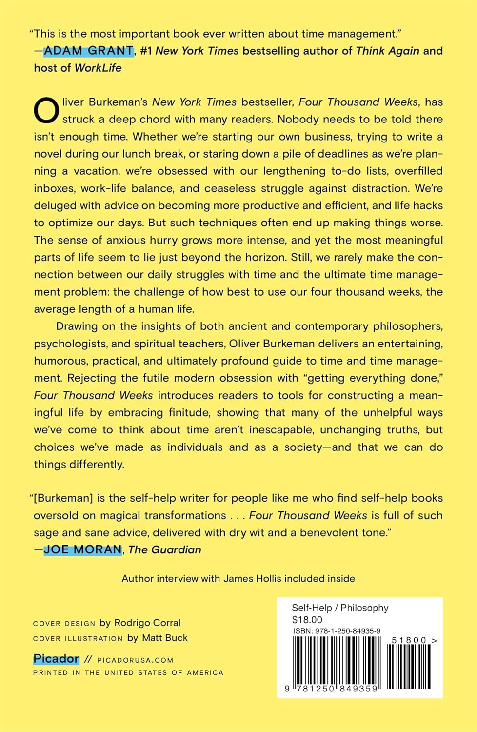 Four Thousand Weeks by Oliver Burkeman