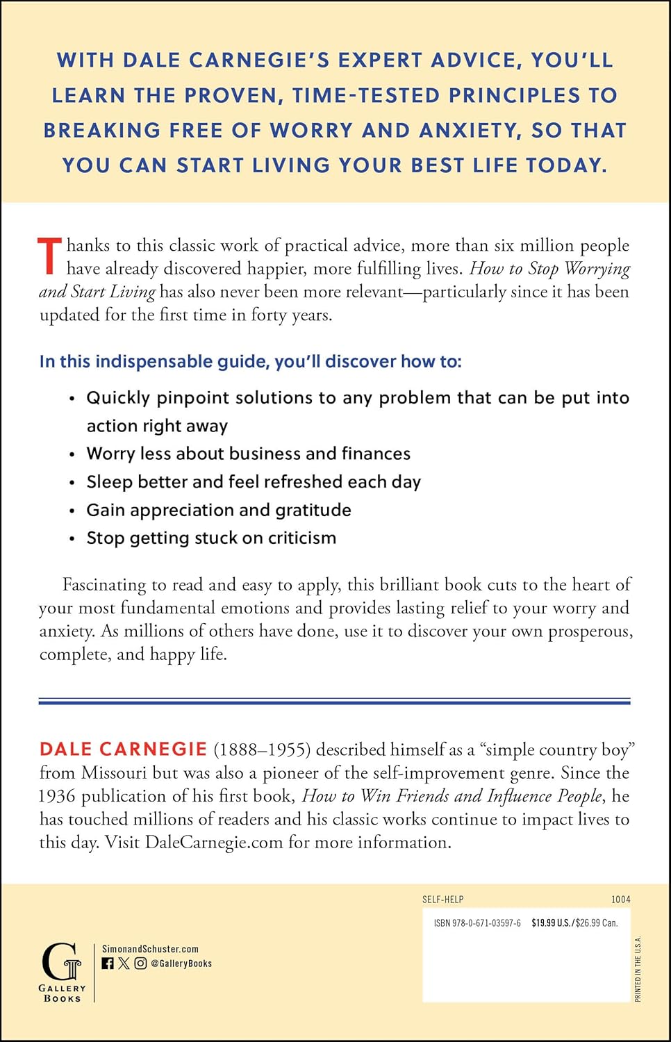 How to Stop Worrying and Start Living by Dale Carnegie
