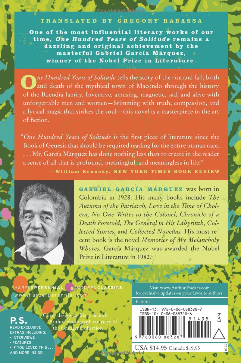 One Hundred Years of Solitude by Gabriel Garcia Marquez