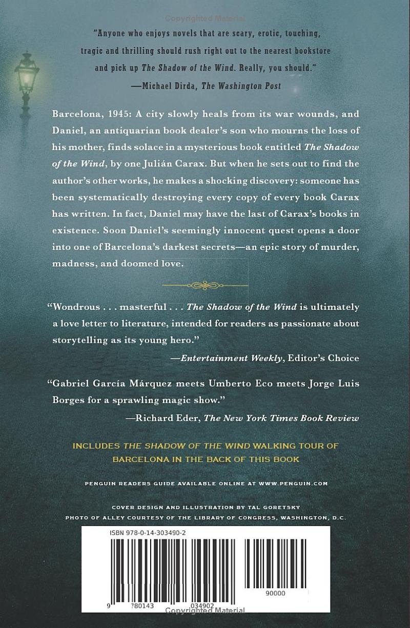 The Shadow of the Wind by Carlos Ruiz Zafón