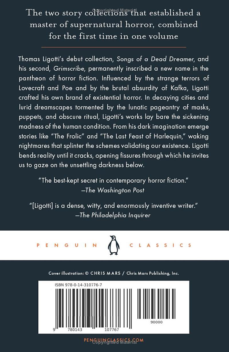 Songs of a Dead Dreamer and Grimscribe by Thomas Ligotti