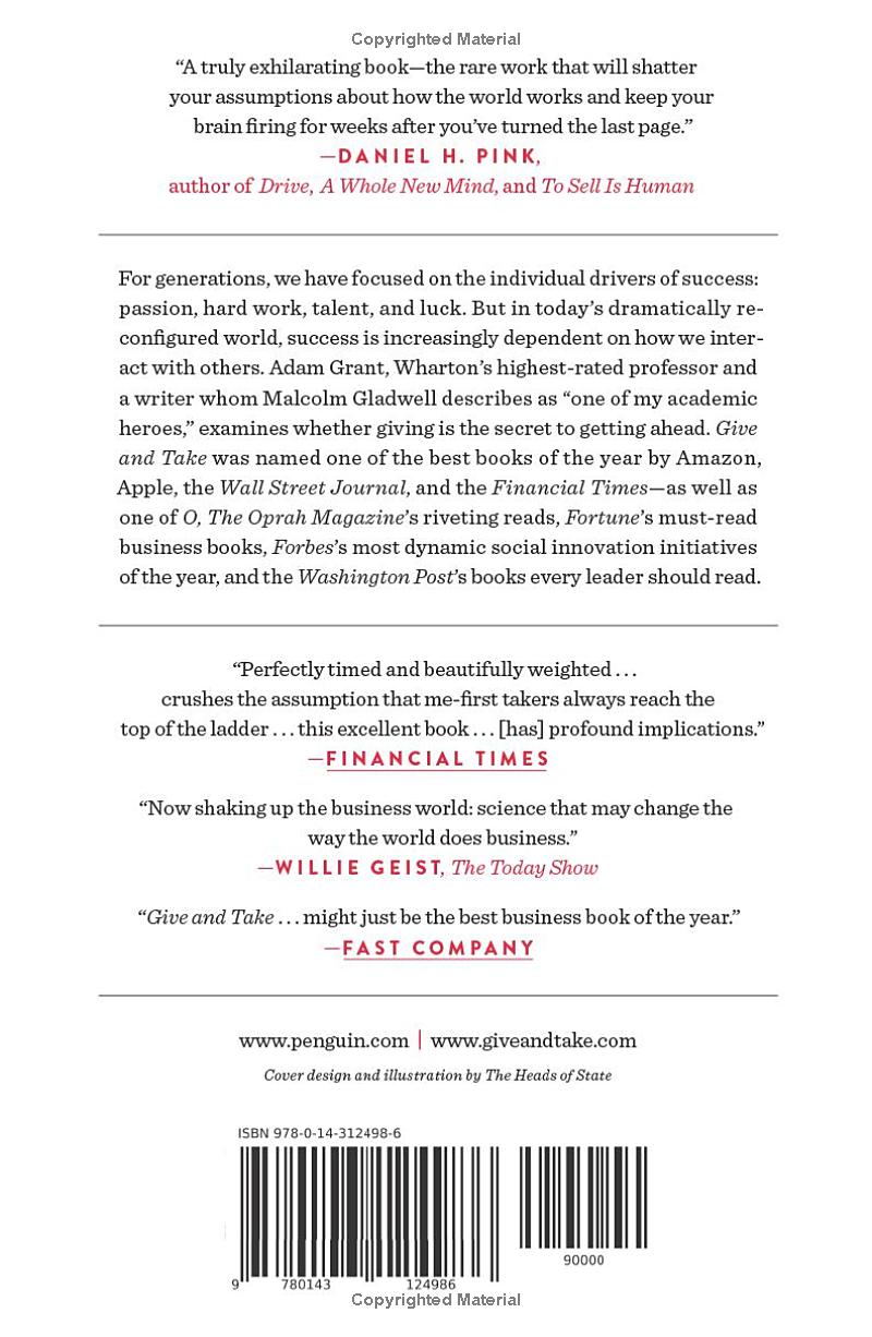 Give and Take by Adam Grant