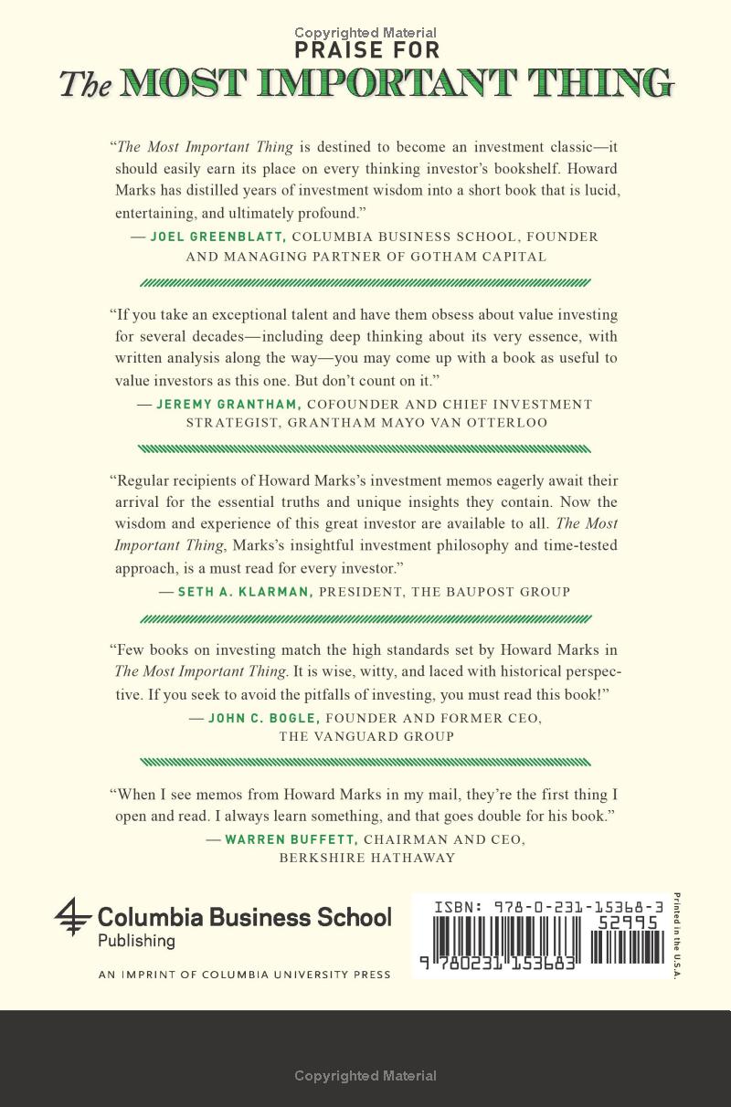 The Most Important Thing by Howard Marks