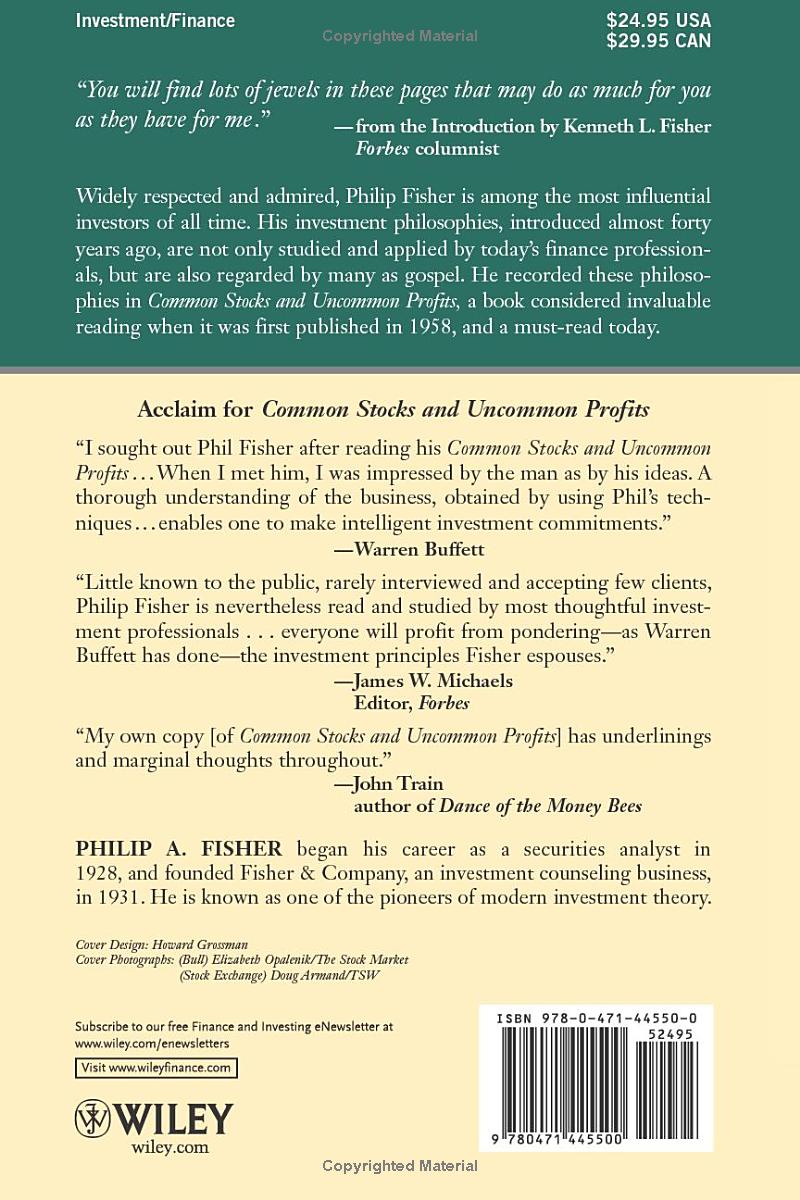 Common Stocks and Uncommon Profits and Other Writings by Philip A. Fisher
