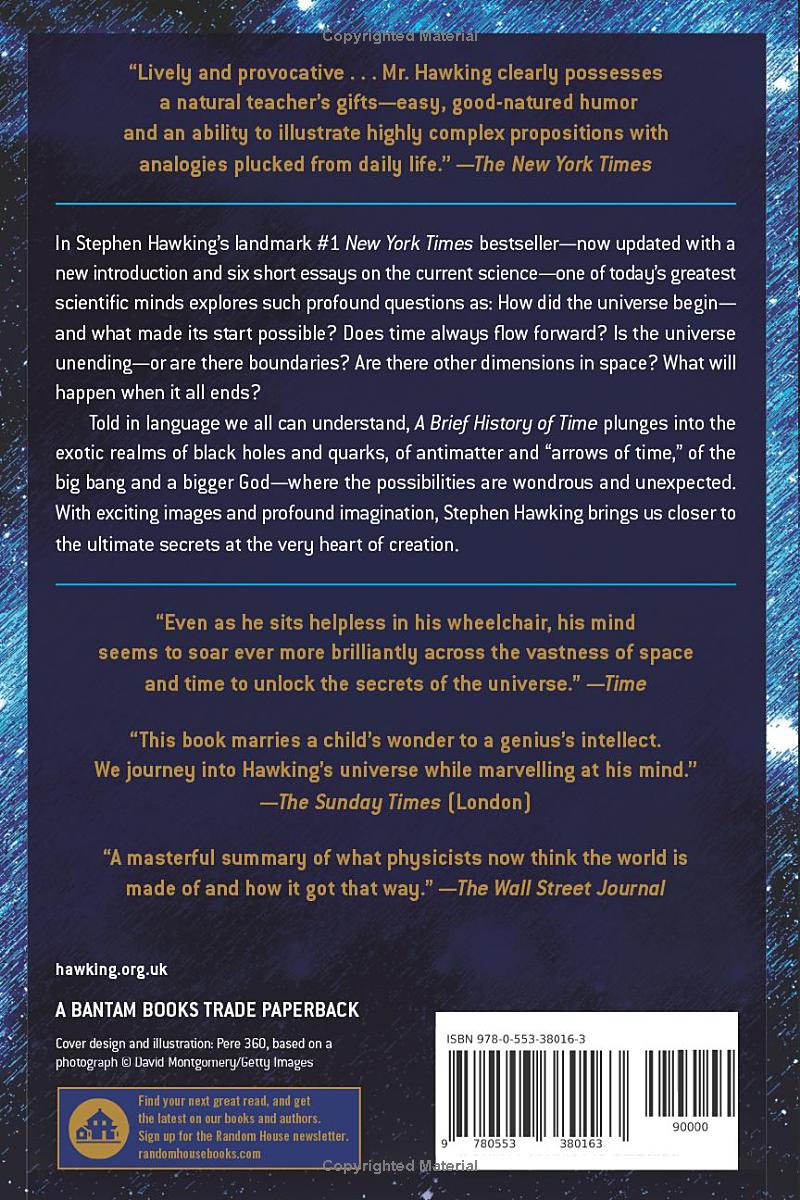 A Brief History of Time by Stephen Hawking