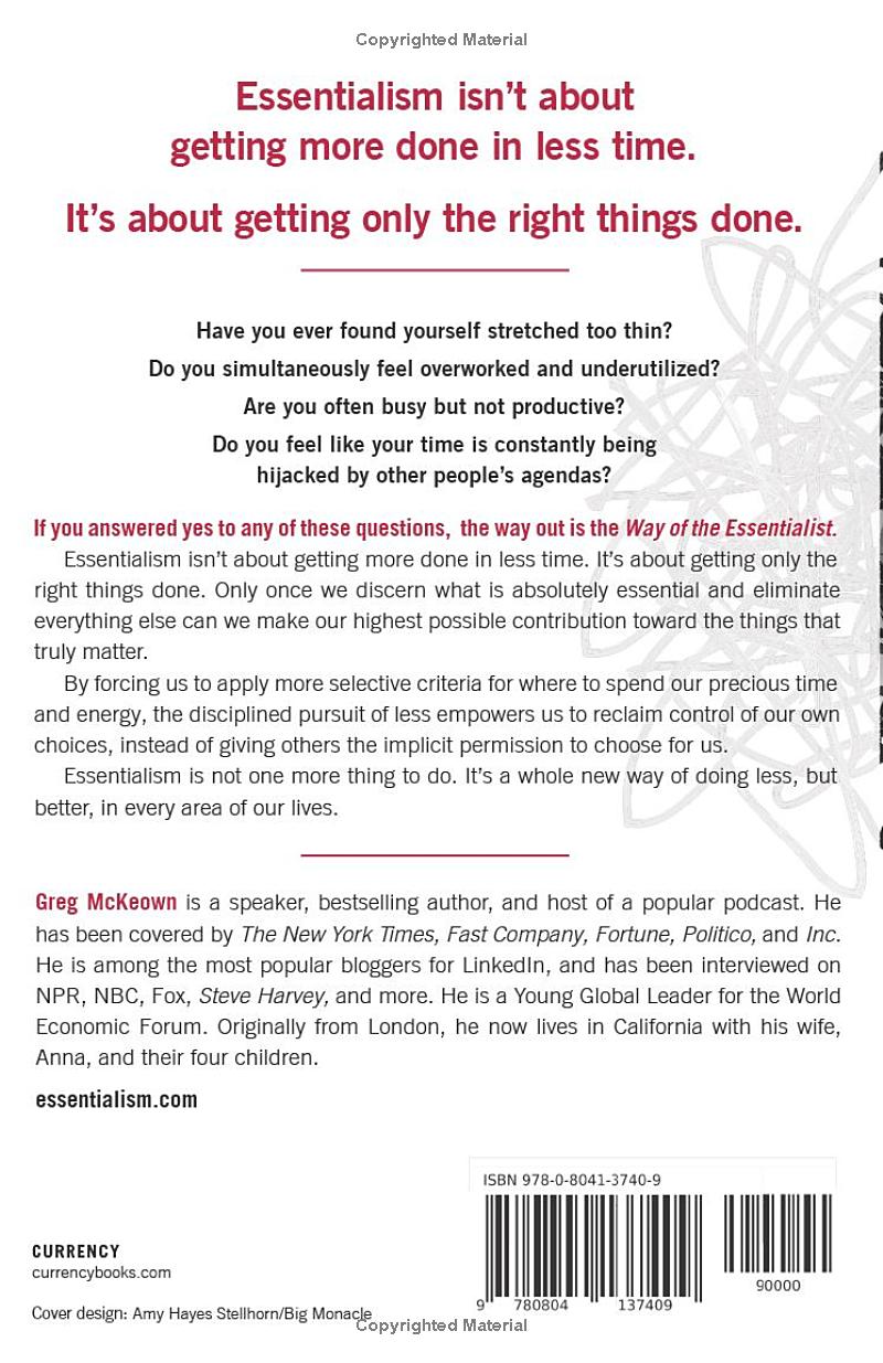 Essentialism by Greg McKeown