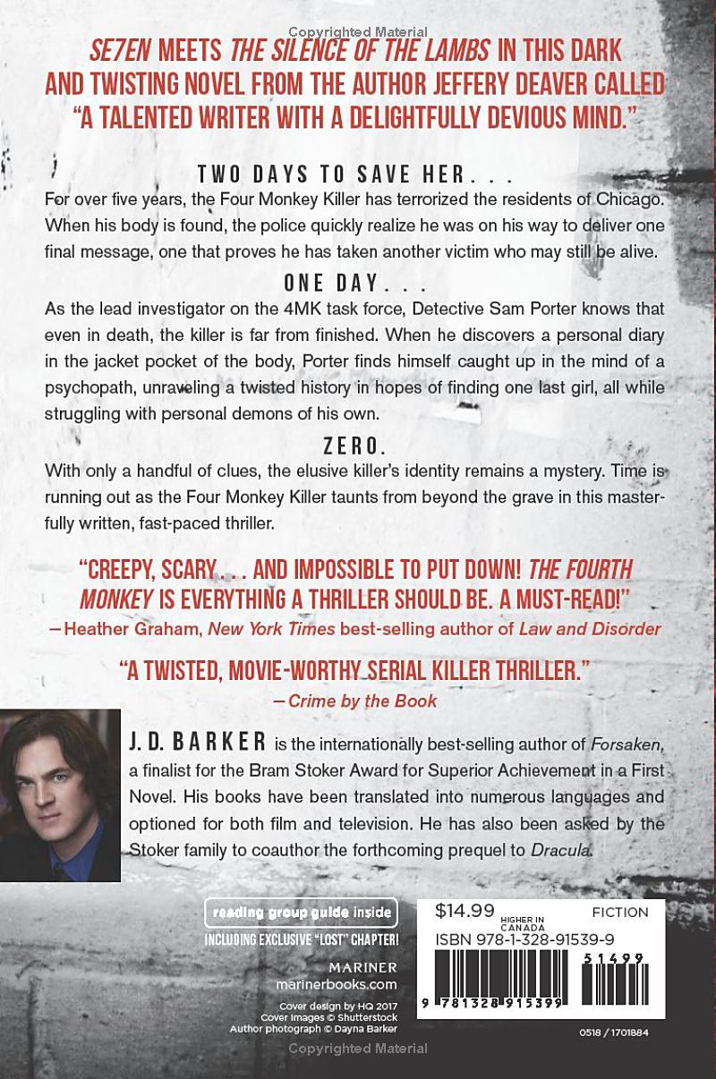 The Fourth Monkey by J. D. Barker