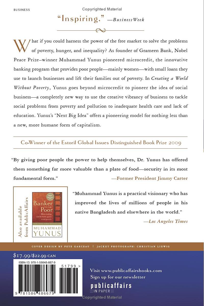 Creating a World Without Poverty by Muhammad Yunus