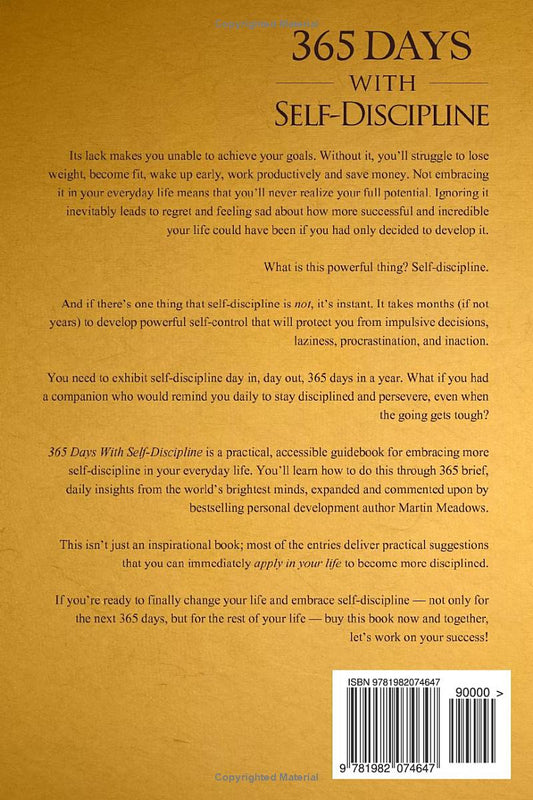 365 Days With Self-Discipline by Martin Meadows