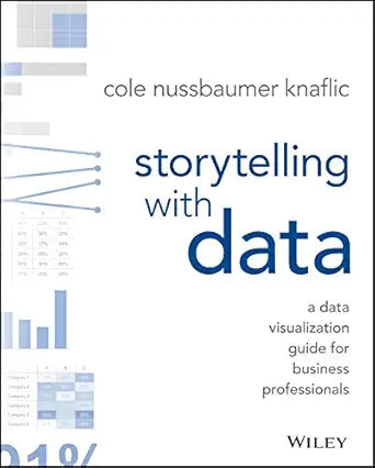 Storytelling with Data
by Cole Nussbaumer Knaflic 