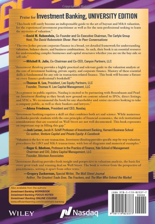 Investment Banking by Joshua Rosenbaum