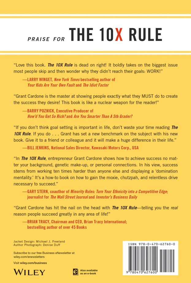 The 10X Rule by Grant Cardone