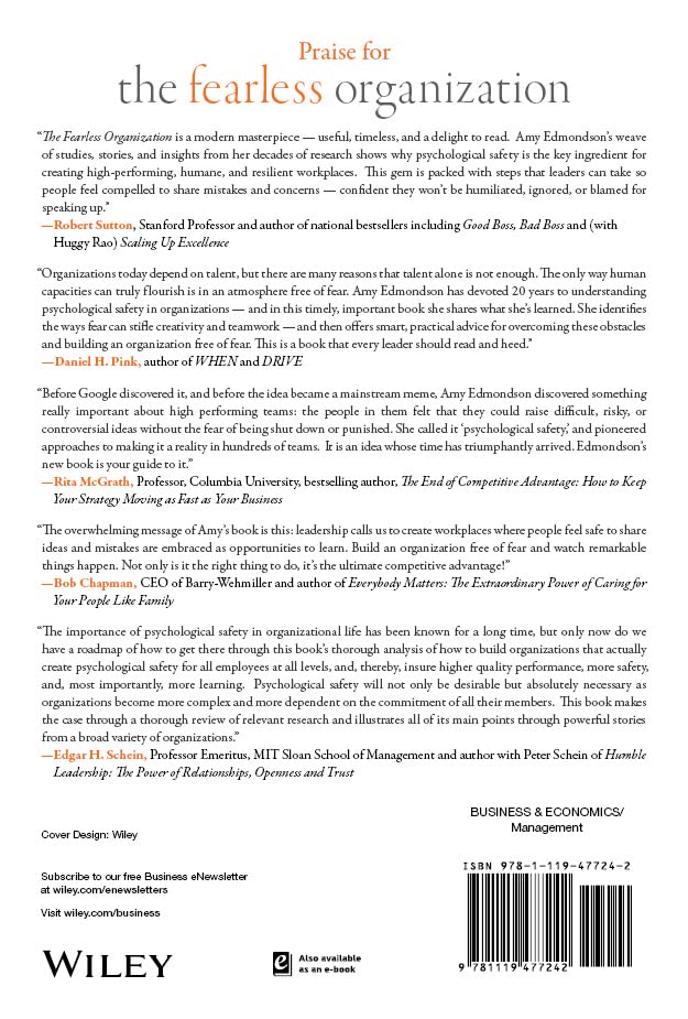 The Fearless Organization by Amy C. Edmondson