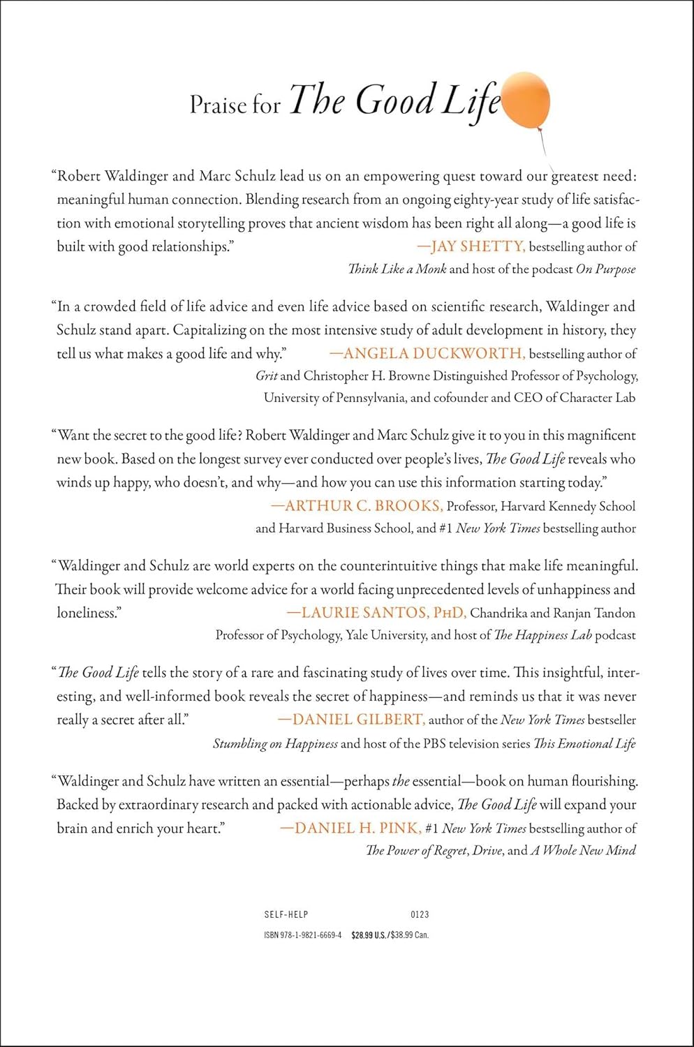 The Good Life by Robert Waldinger M.D.