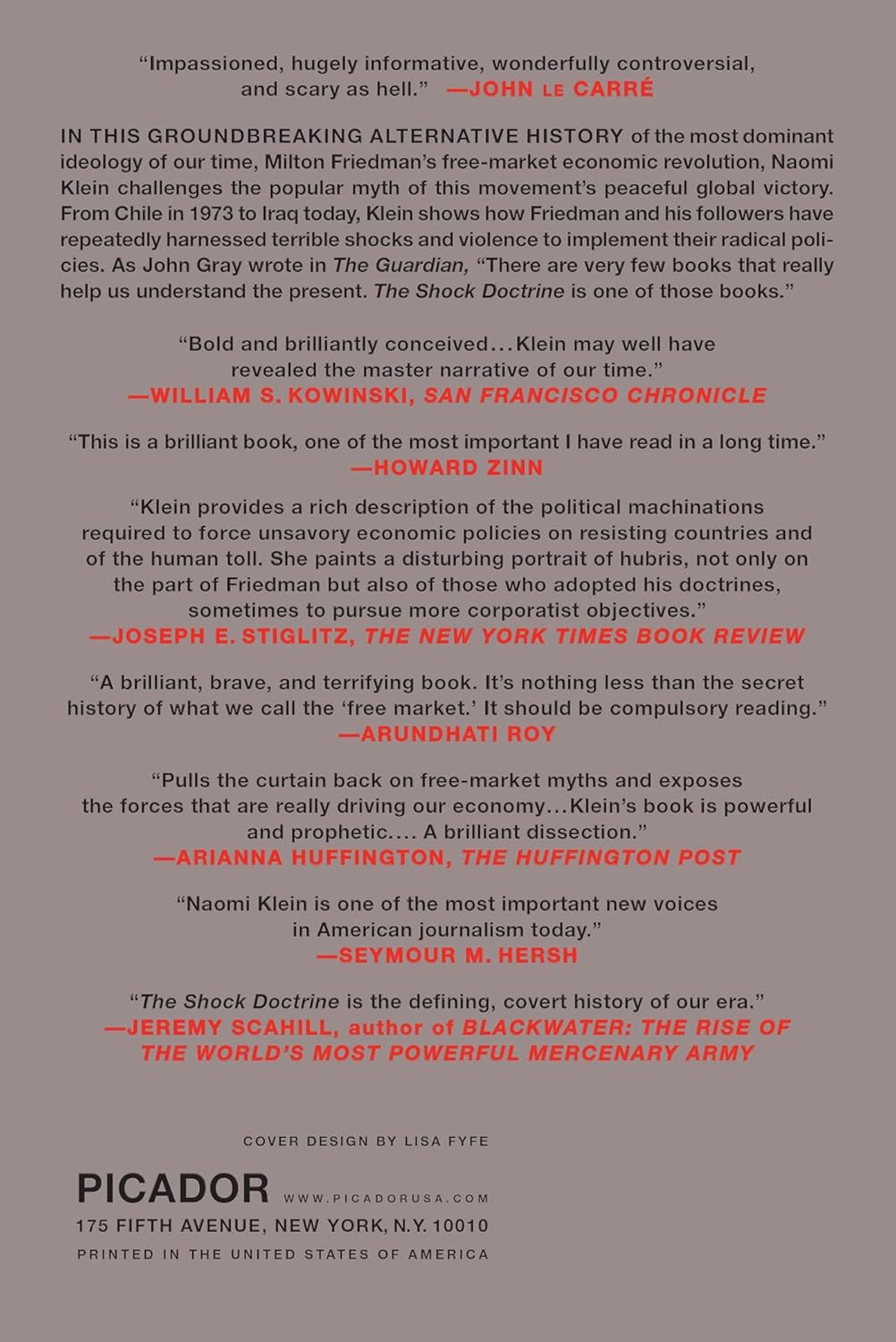 The Shock Doctrine by Naomi Klein