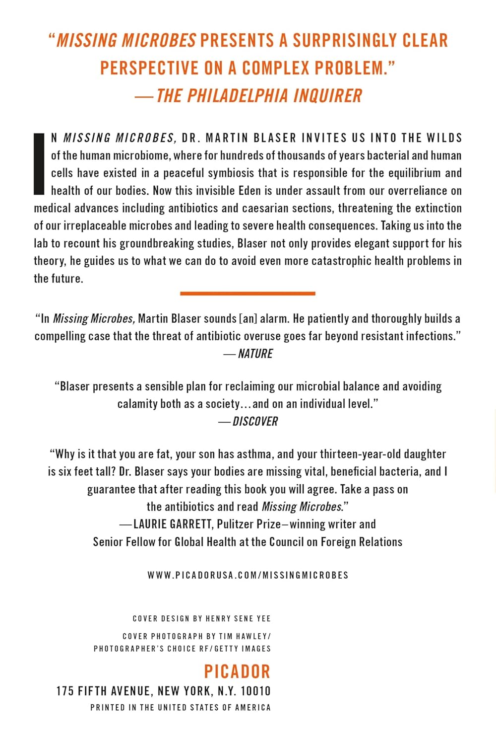 Missing Microbes by Martin J. Blaser MD